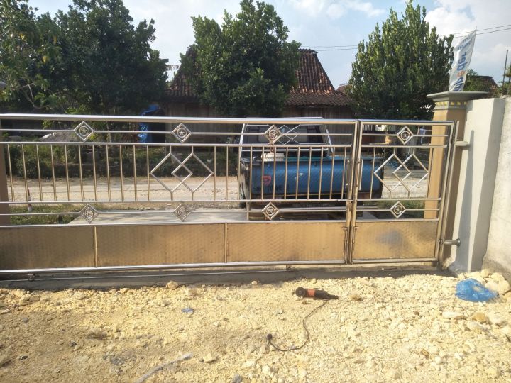 pintu pagar stainless steel. | Lazada Indonesia